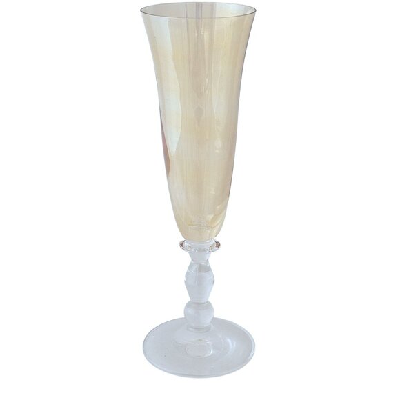Mikasa Kensington Fluted Champagne Glasses 9" amber romantic party celebration - Picture 2 of 5